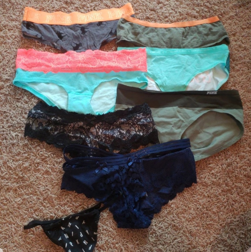 Set of 8 small  VS and Pink panties